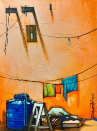 Salman Farooqi, 12 x 16 Inch, Acrylic on Canvas, Cityscape Painting, AC-SF-564